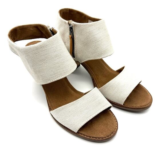 Toms Majorca Cutout Heeled Sandal Natural Yarn Dye Size 10 - Picture 14 of 14